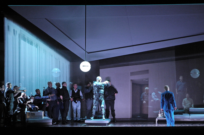 Klaus Grünberg, set and light design for AIDA, Opernhaus Zürich, 2014