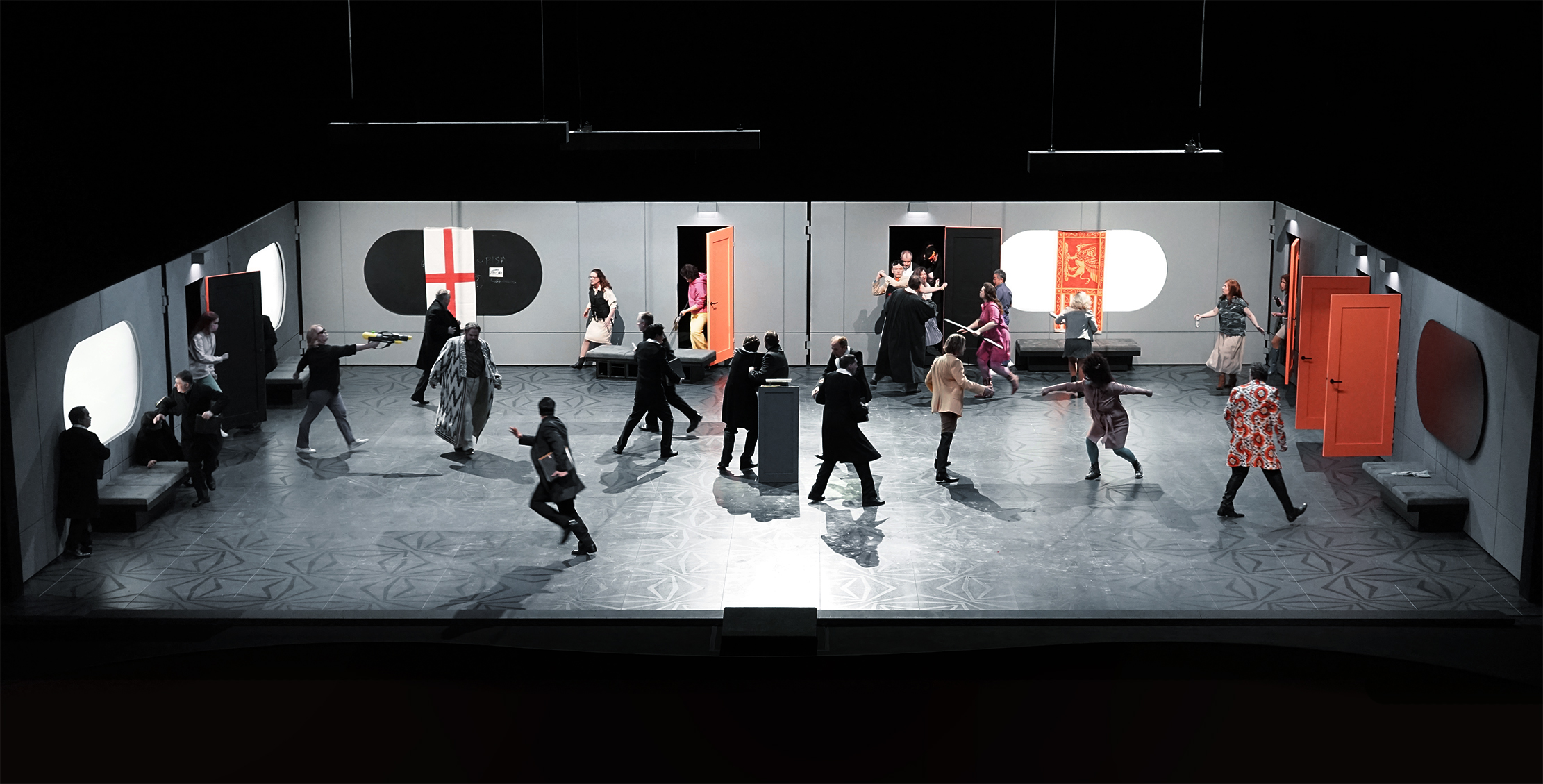 Klaus Grünberg set design, lighting: Simon Boccanegra (Giuseppe Verdi), Aalto Theater, Essen, 2023