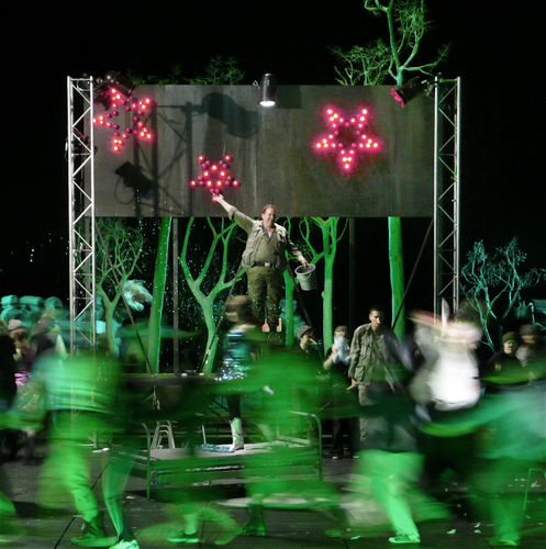 Klaus Grünberg, set and light design for Carmen, Oper Leipzig, 2009