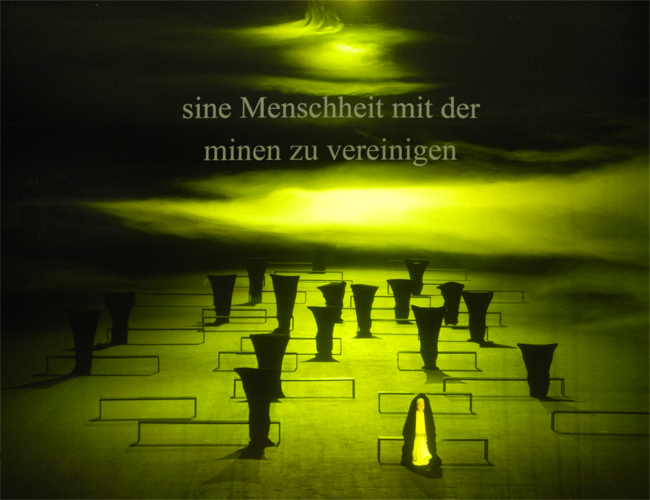 De Materie (Louis Andriessen), Regie: Heiner Goebbels, Bühnenbild und Licht: Klaus Grünberg, Kostüme: Florence von Gerkan, Ruhrtriennale 2014