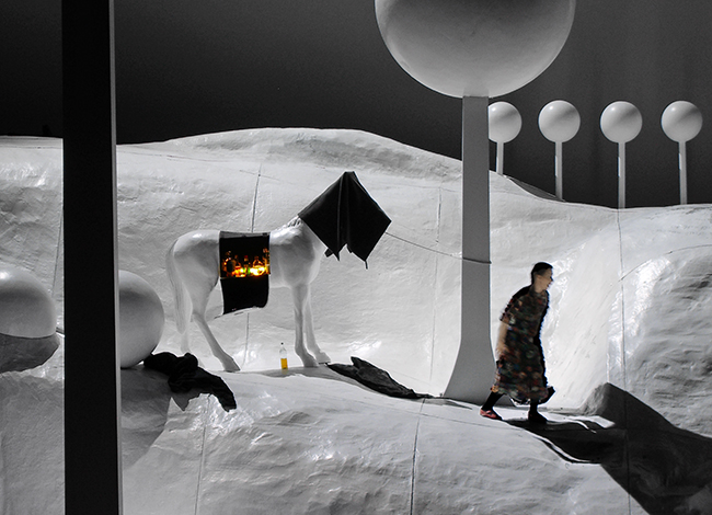 Klaus Grünberg, set and light design, Der schwarze Mönch, Oper Leipzig, 2006
