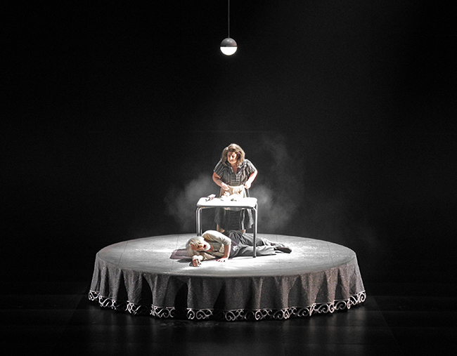 set and light design by Klaus Grünberg for THE NOSE (Dimitrij Schostakovitch), Royal Opera House London, 2016